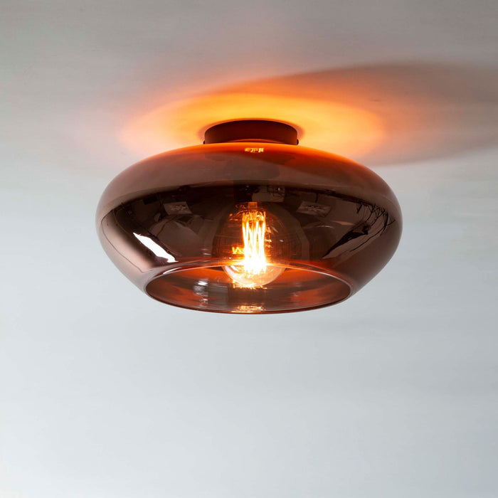 Plafondlamp Elevate | Smoke grey glas 40cm