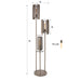 Vloerlamp Mesh Rotate Getrapt 3-Lichts | Beige
