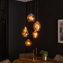 Hanglamp Mix 5L - Amber Glass