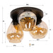 Plafondlamp Mix 3-lichts | Amber glas