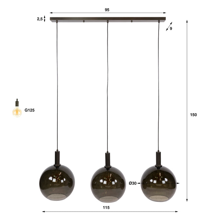 Hanglamp Sfera Tricolore | Sienna Bruin
