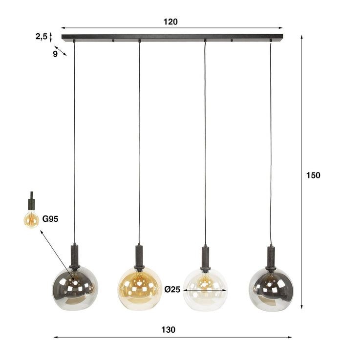 Hanglamp Sfera Tricolore 4L