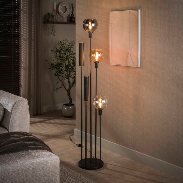 Vloerlamp Sfera Tricolore 5-lichts | Zwart