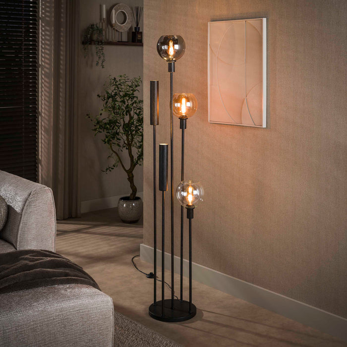 Vloerlamp Sfera Tricolore 5-lichts | Zwart