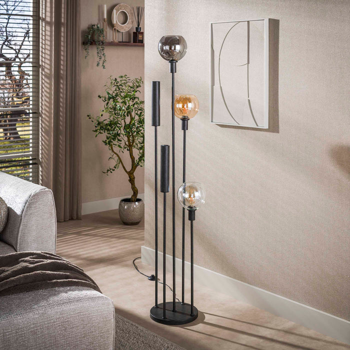 Vloerlamp Sfera Tricolore 5-lichts | Zwart