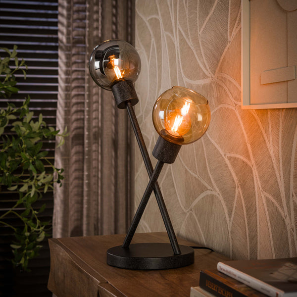 Tafellamp Sfera Tricolore 2-lichts | Zwart