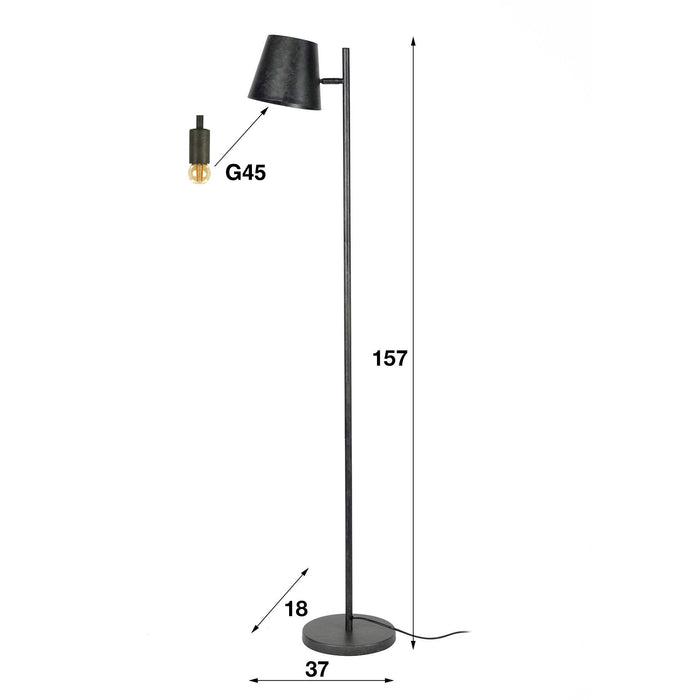 Vloerlamp Flex | Artic zwart 157cm