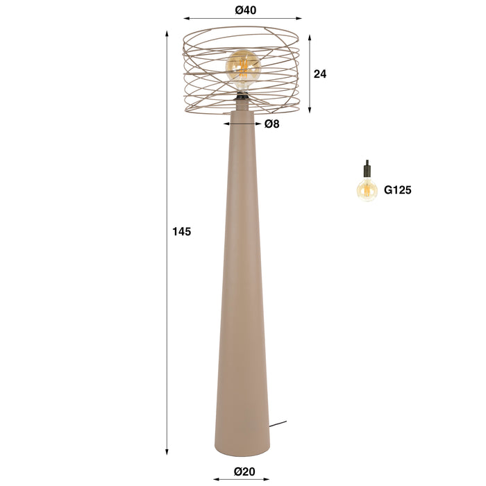 Vloerlamp Curl | Beige