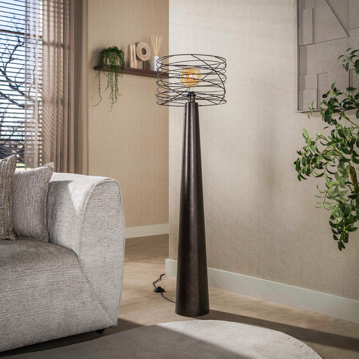 Vloerlamp Curl | Bruin