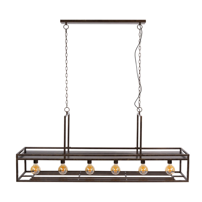 Hanglamp Decorate 6-lichts | Bruin