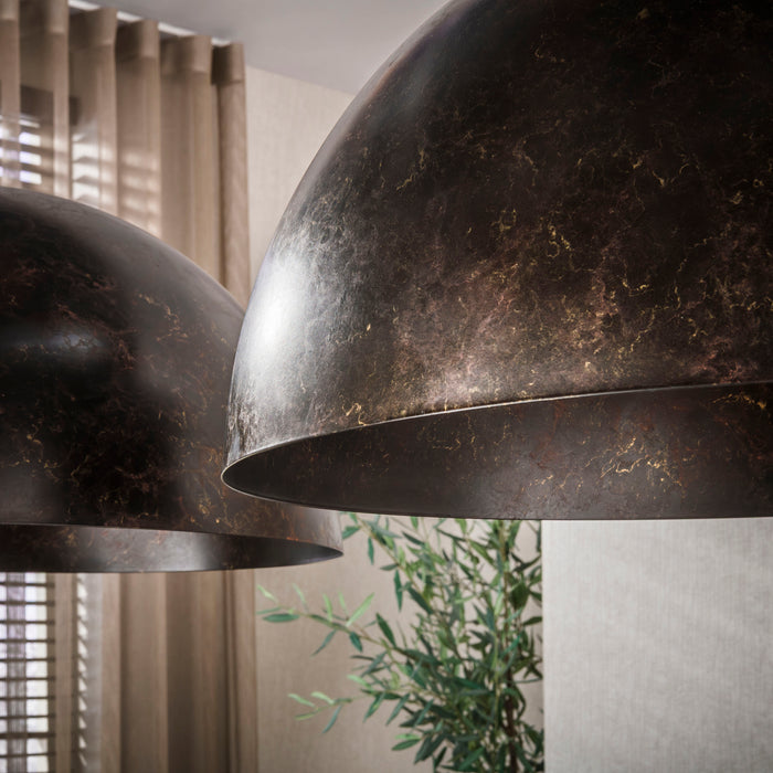 Hanglamp Dome 2-lichts | Bruin