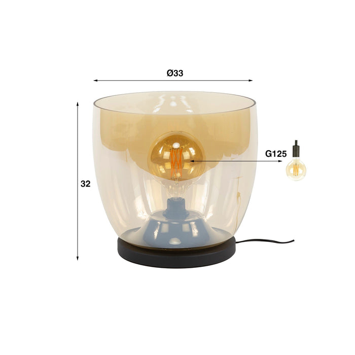 Vloerlamp UP XL | Koper glas 33cm