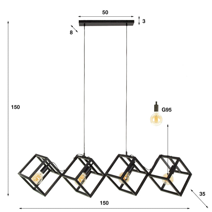 Hanglamp Cube 4L