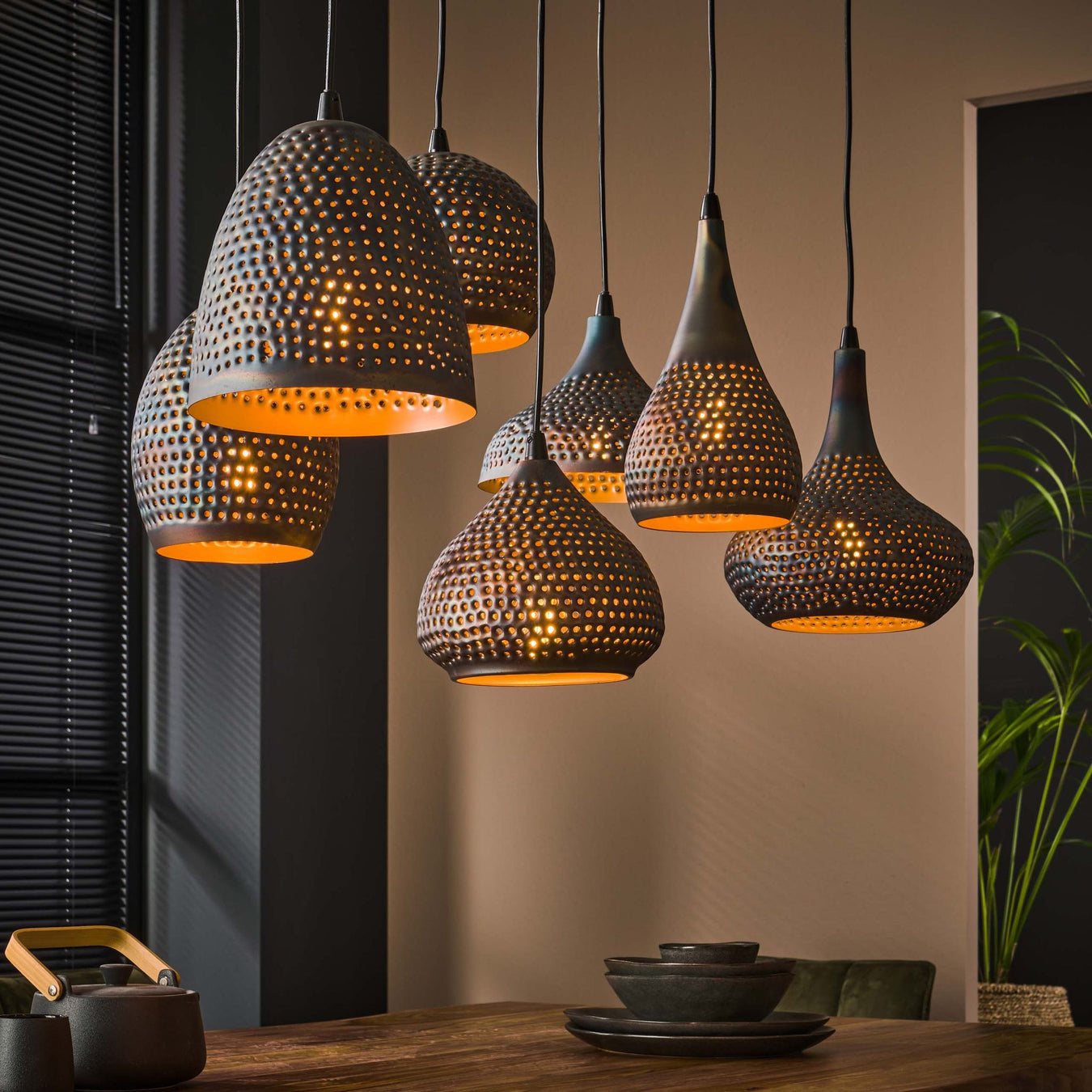 Hanglamp zwart metaal
