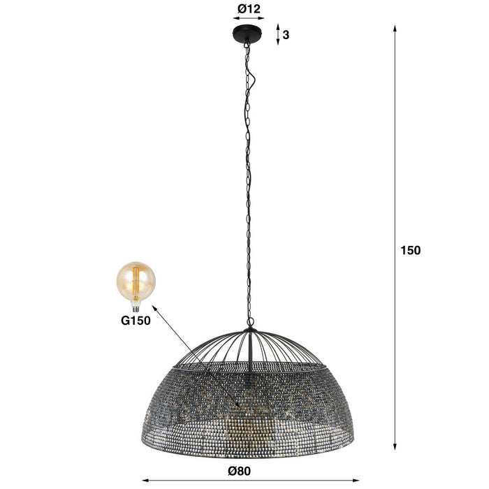 Hanglamp Armor 1L Ø80