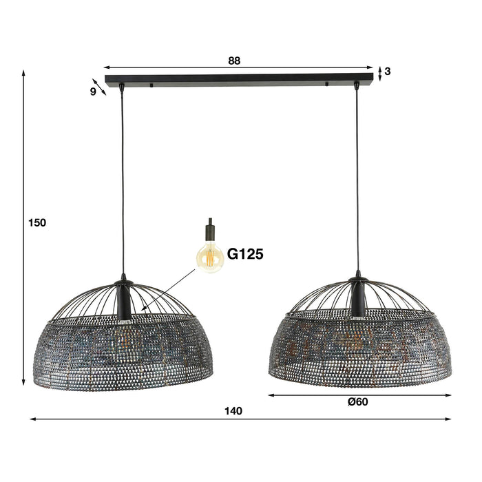 Hanglamp Armor Open 2L Ø60