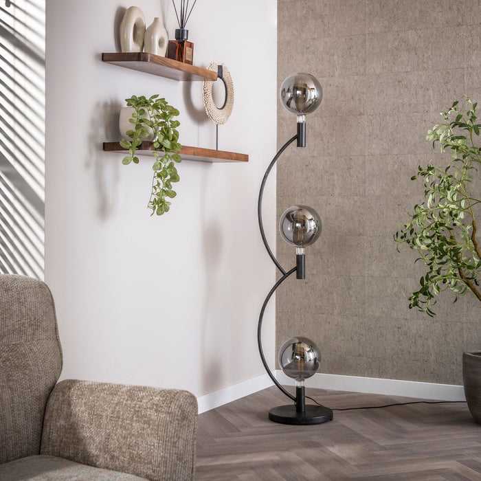 Vloerlamp Arcus | Zwart bruin 160cm