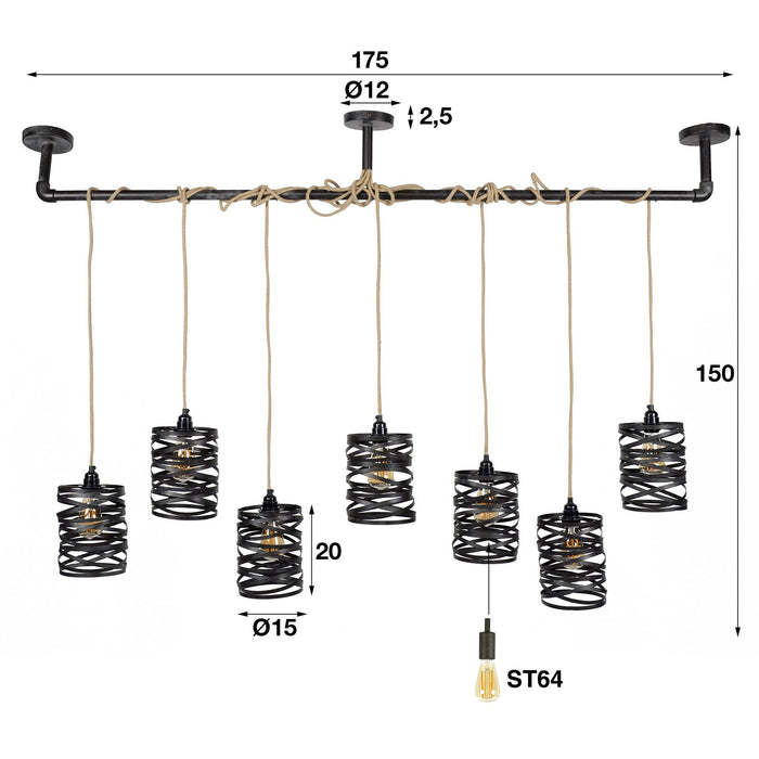 Hanglamp Twist XL 7L