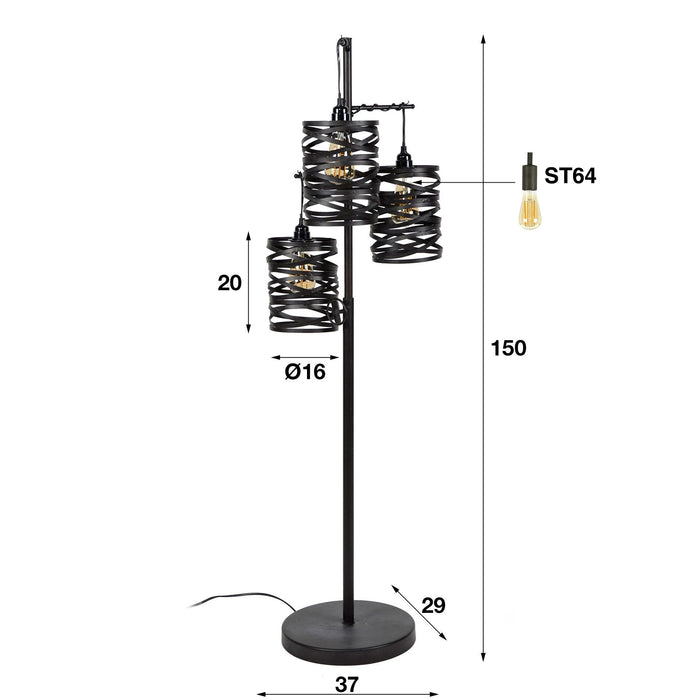 Vloerlamp Spindle | 150cm