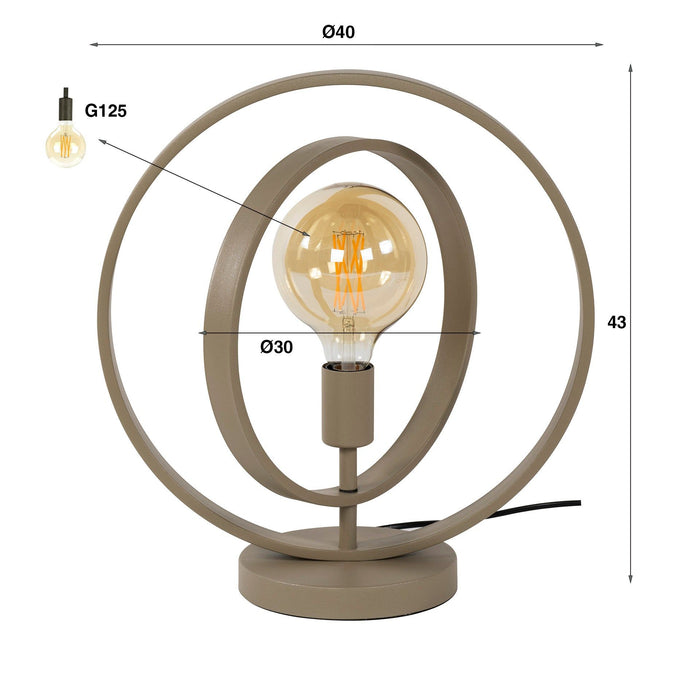 Tafellamp Turn Around |  Slate grey 40cm