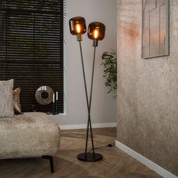 Vloerlamp Bronza 2L | 167cm