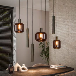 Hanglamp Bronza 4+3L