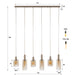 Hanglamp Sepiora 6-lichts | Beige