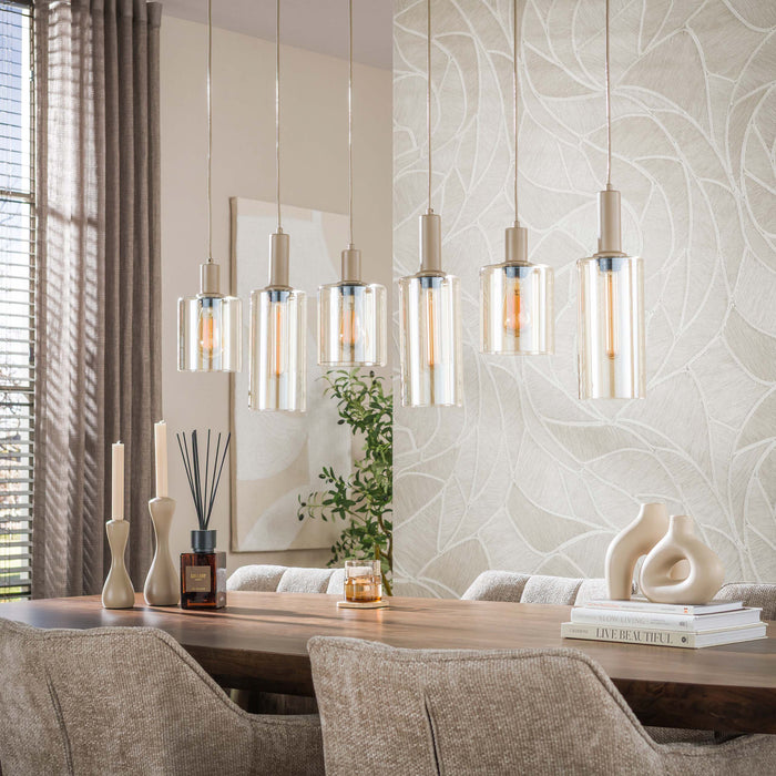 Hanglamp Sepiora 6-lichts | Beige