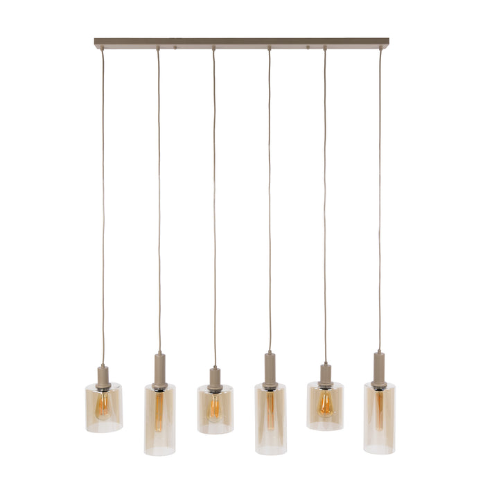 Hanglamp Sepiora 6-lichts | Beige
