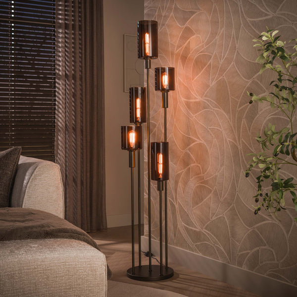 Vloerlamp Sepiora 5L | Sienna Bruin