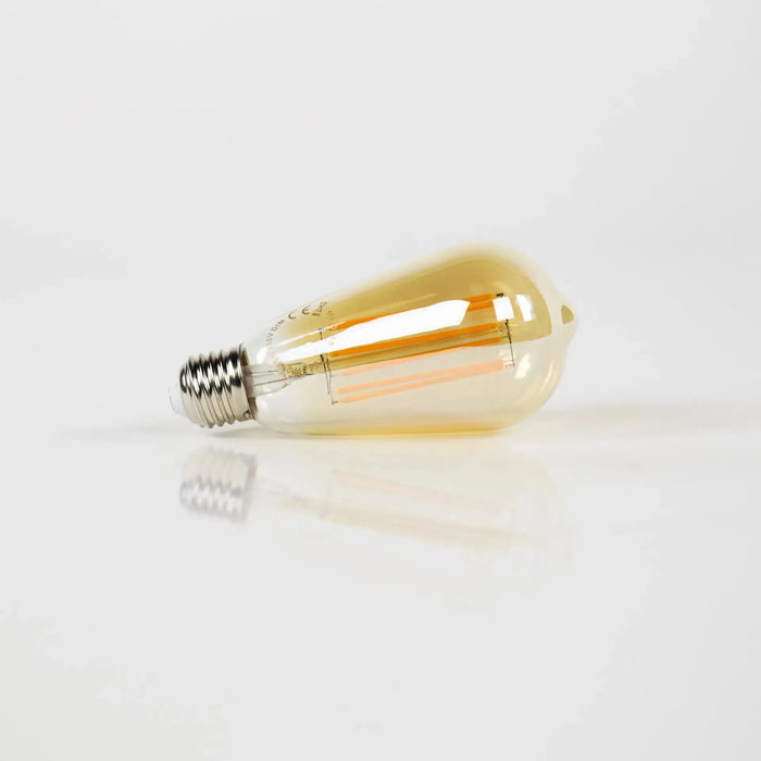 Lichtbron LED [ST64] filament druppel / Amber glas