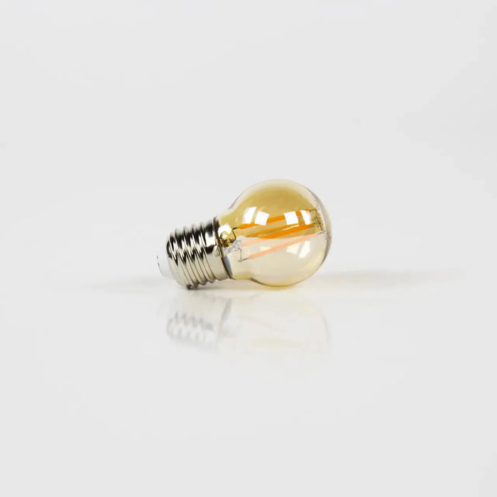 Lichtbron LED [G45] filament bol Ø4,5cm / Amber glas