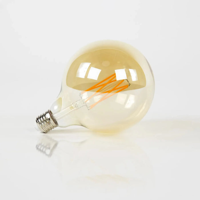 Lichtbron LED [G125] filament bol Ø12,5cm / Amber glas