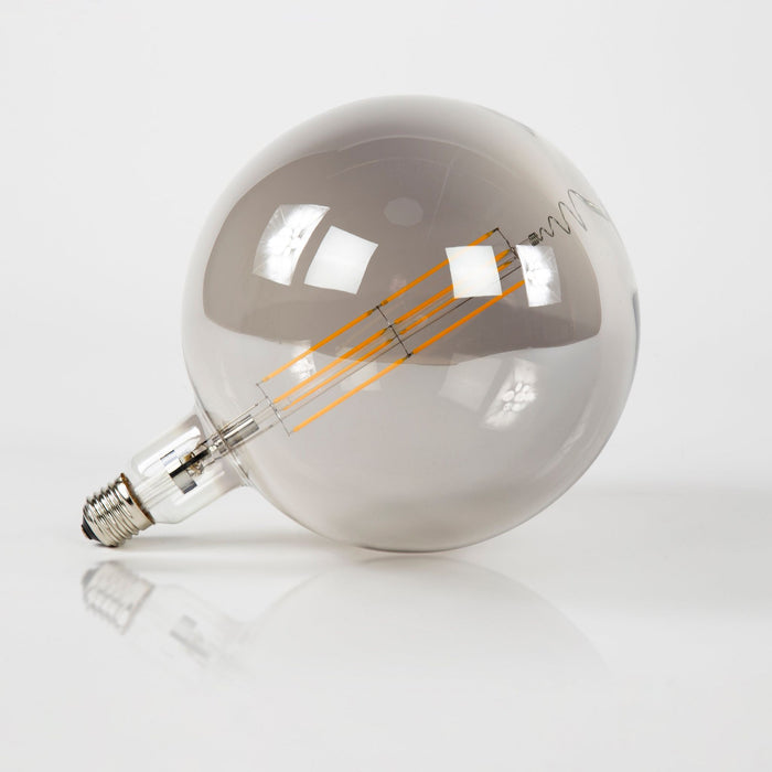 Lichtbron LED [G200] filament bol Ø20 - Smokey grey glass