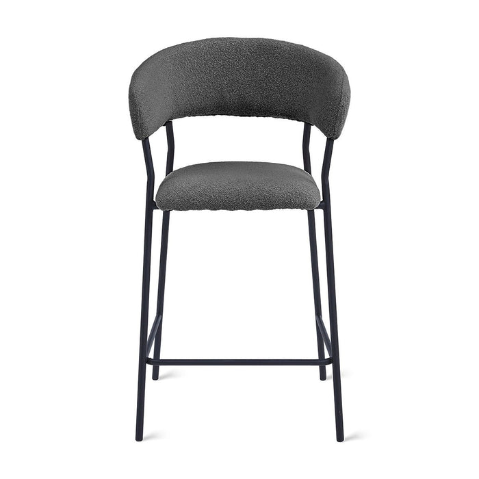 Barkruk Ava – Bouclé Antraciet