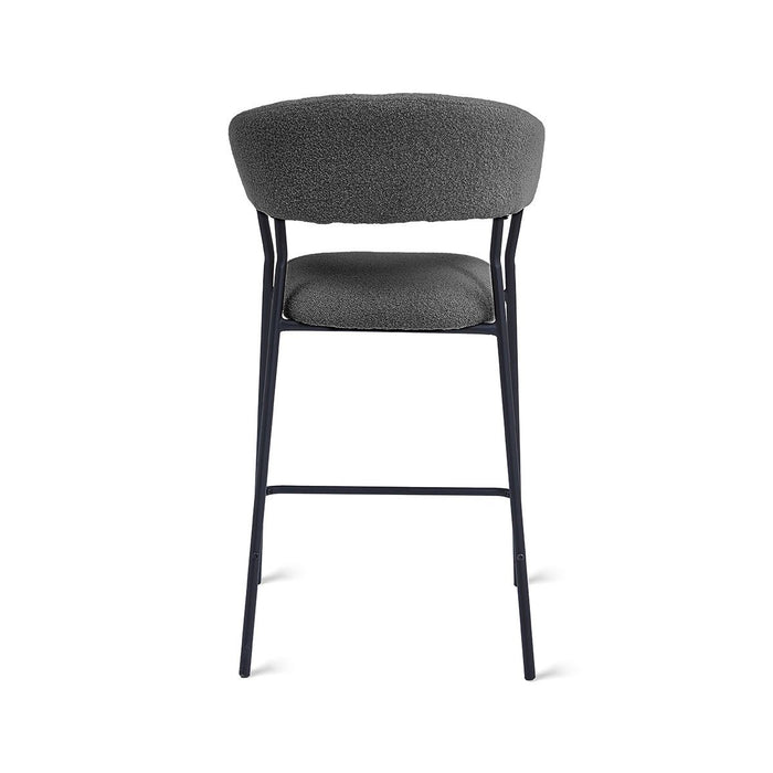 Barkruk Ava – Bouclé Antraciet