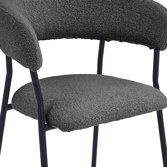 Barkruk Ava – Bouclé Antraciet