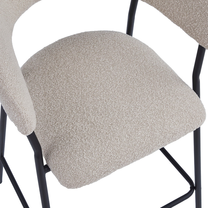 Barkruk Ava – Bouclé Taupe