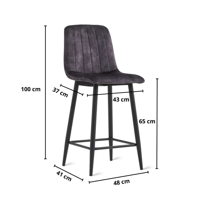 Barkruk Jax – Velvet Antraciet
