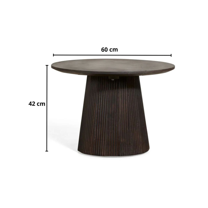 Bijzettafel Mokka | Donkerbruin Ø60cm