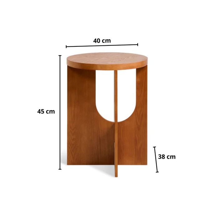Bijzettafel Oscar | Walnoot Ø40cm