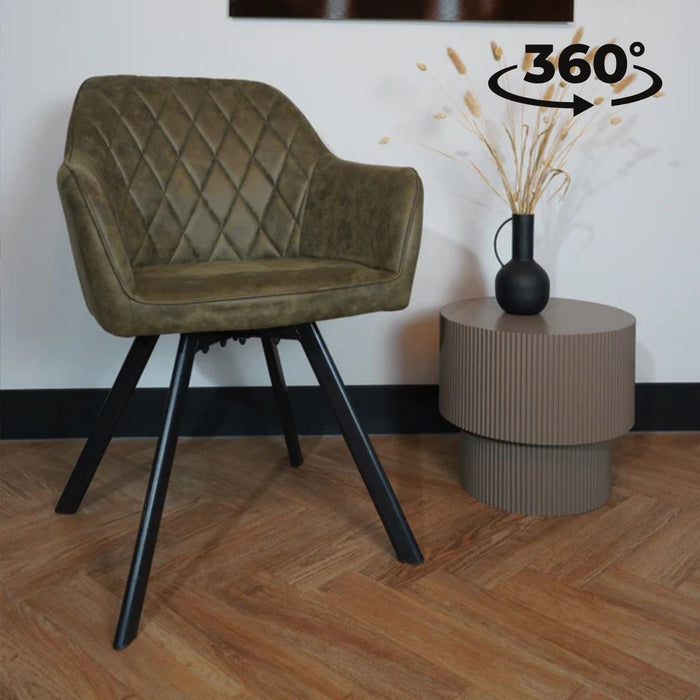 Eetkamerstoel Brione - Microvezel Groen