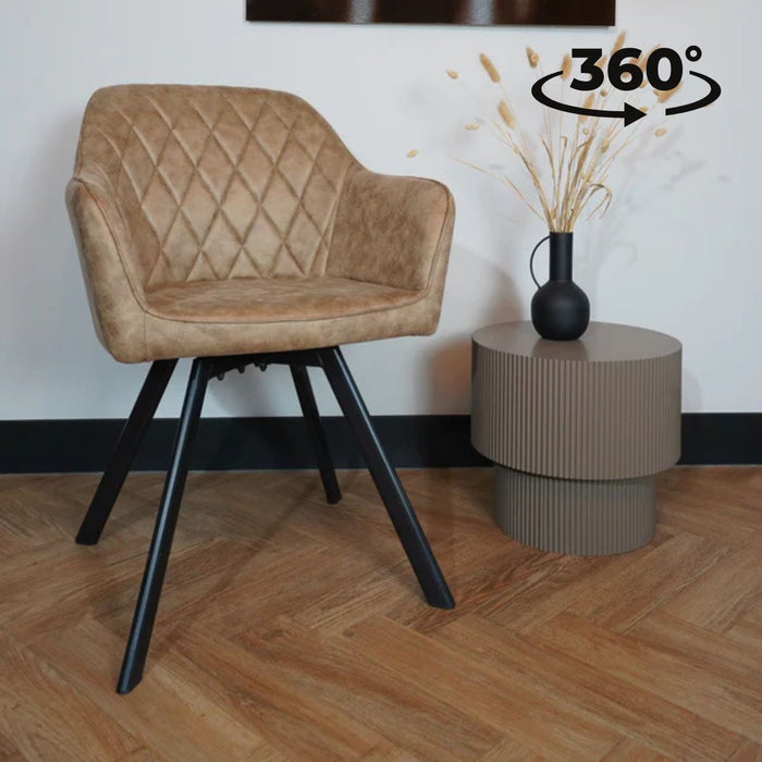 Eetkamerstoel Brione - Microvezel Taupe