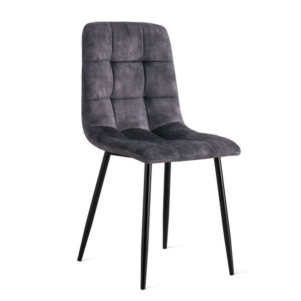 Eetkamerstoel Yerevan - Fluweel Velvet Antraciet