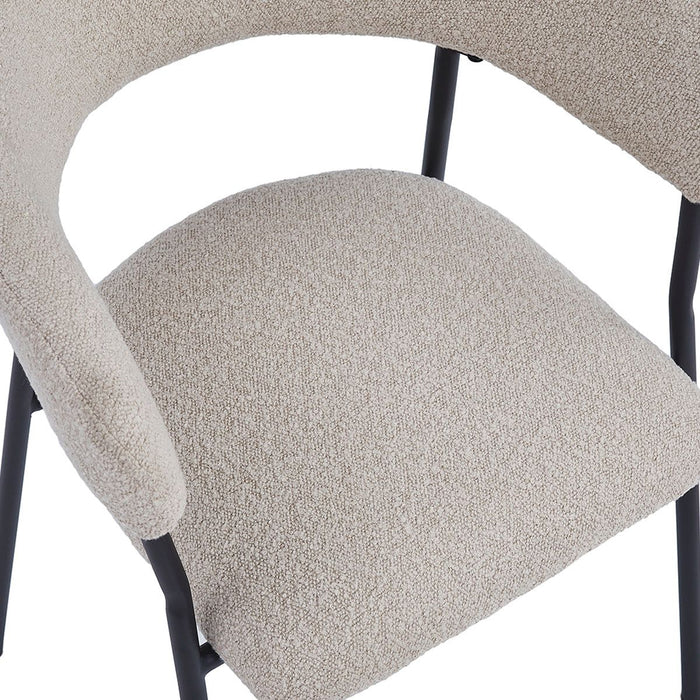 Eetkamerstoel Ava – Bouclé Taupe