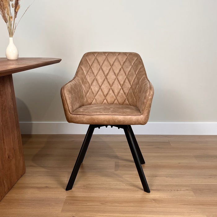 Eetkamerstoel Brione - Microvezel Taupe