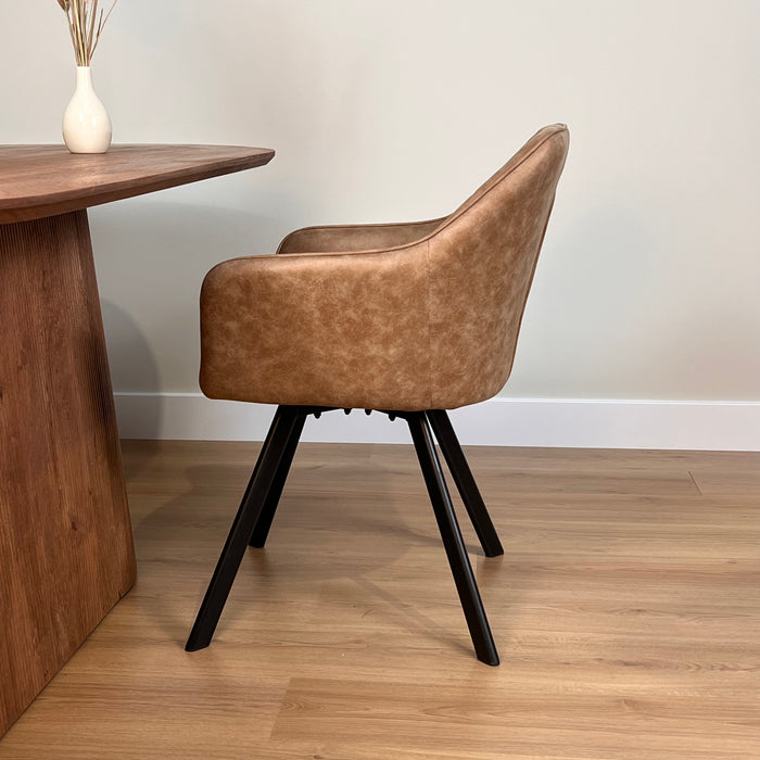 Eetkamerstoel Brione - Microvezel Taupe