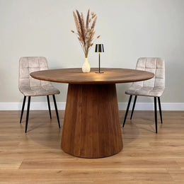 Eettafel Mokka Rond | Lichtbruin