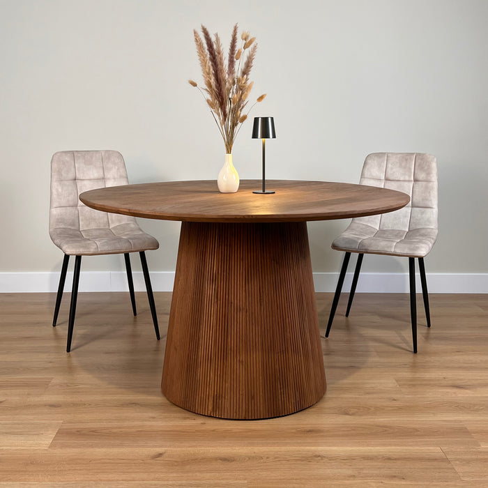 Eettafel Mokka Lichtbruin – Ø150cm | Rond