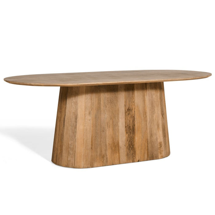 Eettafel Mokka Lichtbruin 230cm | Ovaal